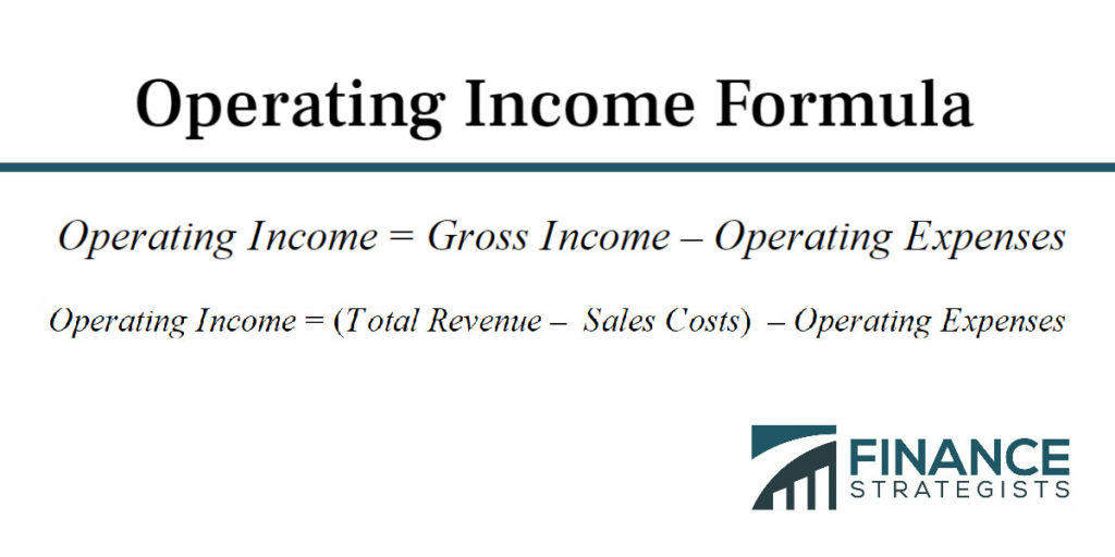 income statement operating expenses formula in excel